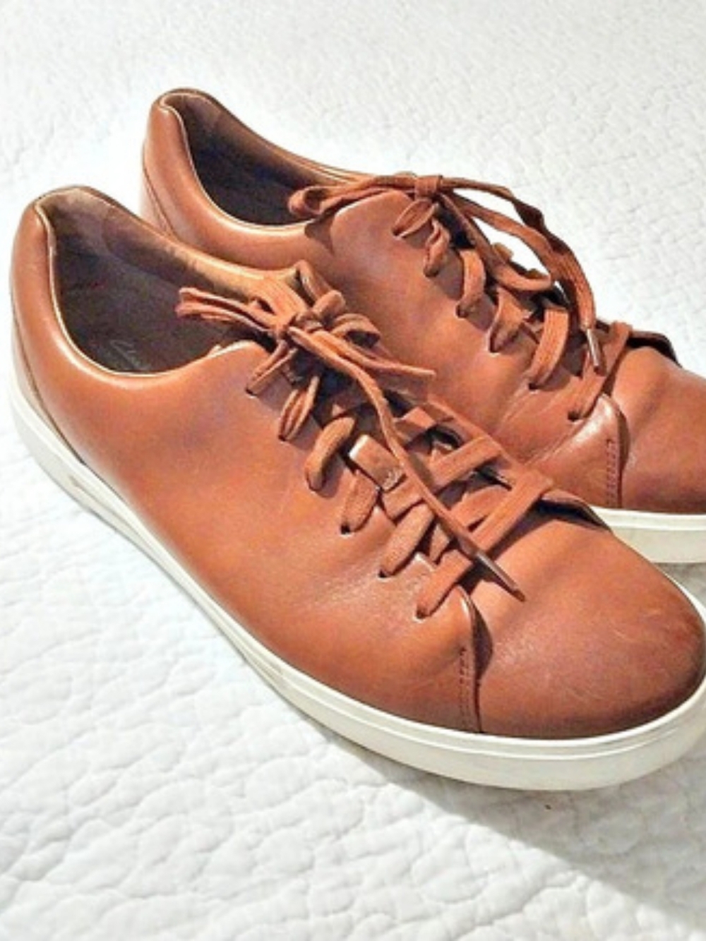 Clarks Unstructured Men's Leather Sneakers Brown US 9.5